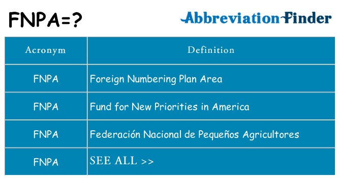 What does fnpa stand for
