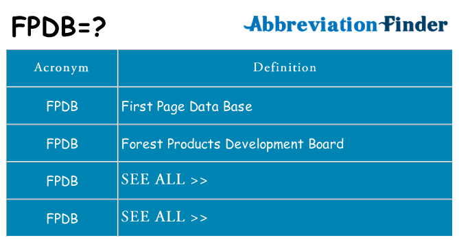 What does fpdb stand for
