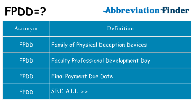 What does fpdd stand for