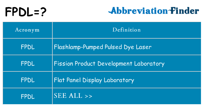 What does fpdl stand for