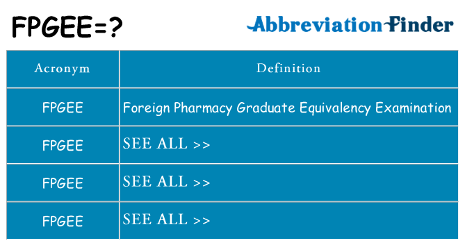 What does fpgee stand for
