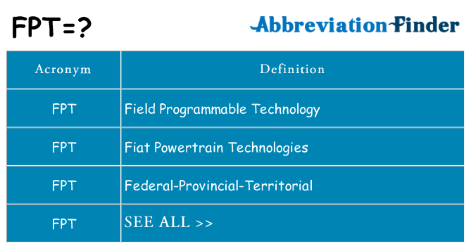 What does fpt stand for