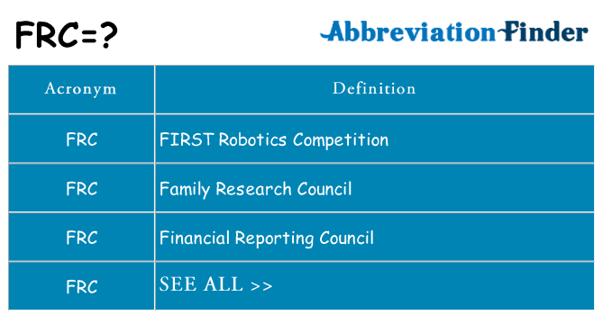 What does frc stand for