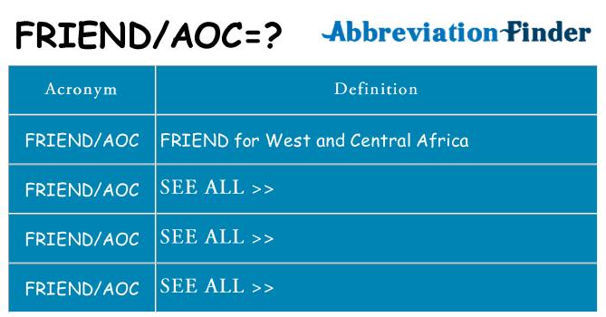 What does friendaoc stand for