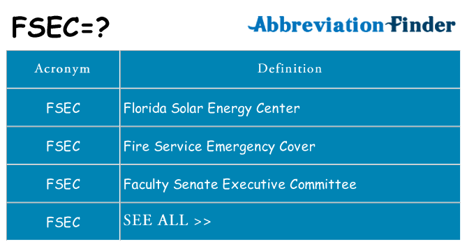 What does fsec stand for