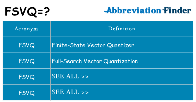 What does fsvq stand for