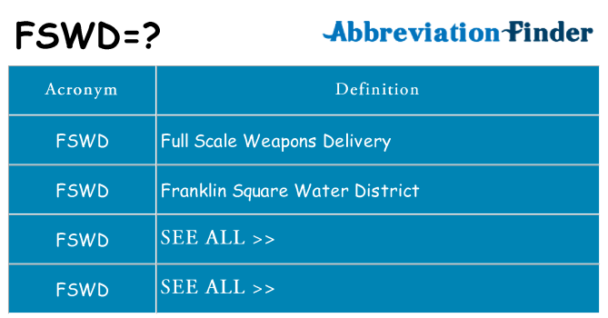 What does fswd stand for
