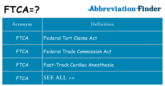 What does ftca stand for