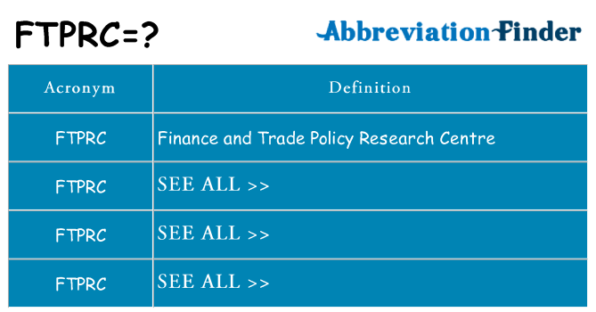 What does ftprc stand for