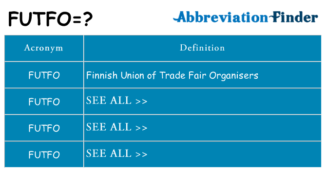 What does futfo stand for