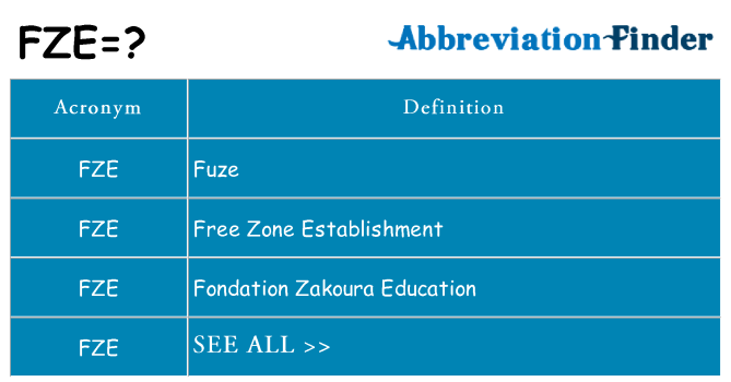 What does fze stand for