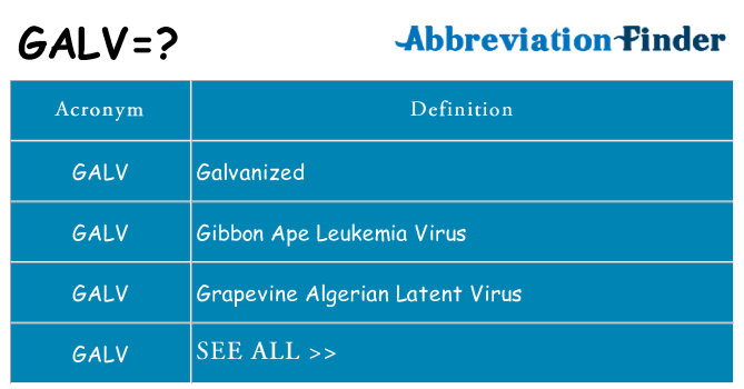 What does GALV mean?
