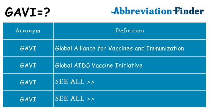 What does gavi stand for