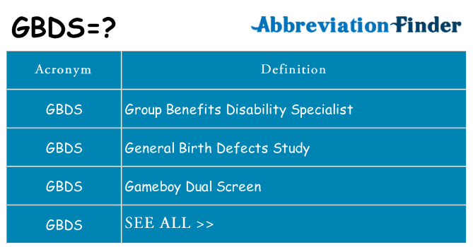 What does gbds stand for