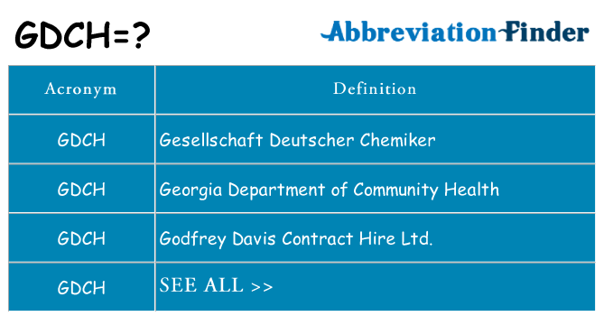 What does gdch stand for