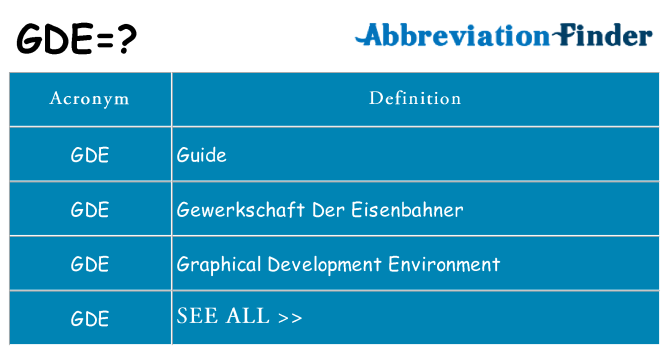 What does gde stand for