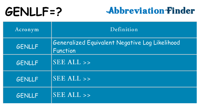 What does genllf stand for