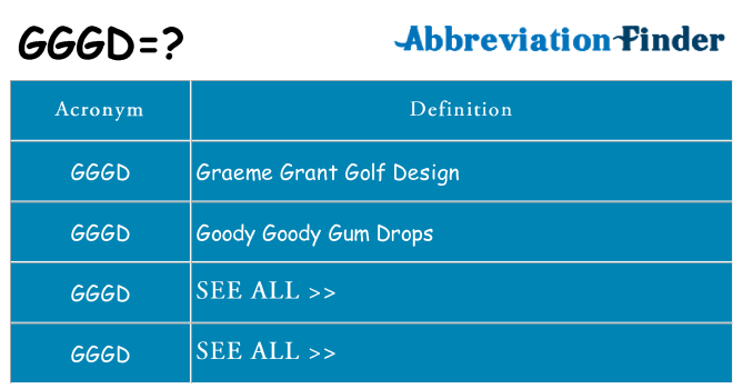 What does gggd stand for