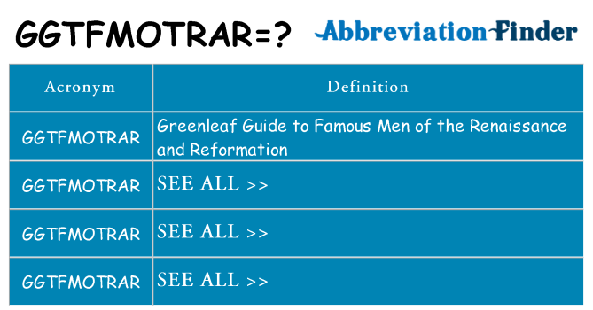 What does ggtfmotrar stand for