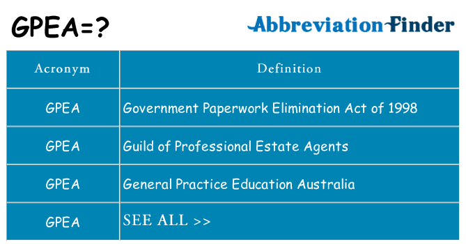 What does gpea stand for
