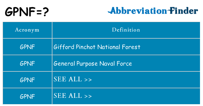 What does gpnf stand for