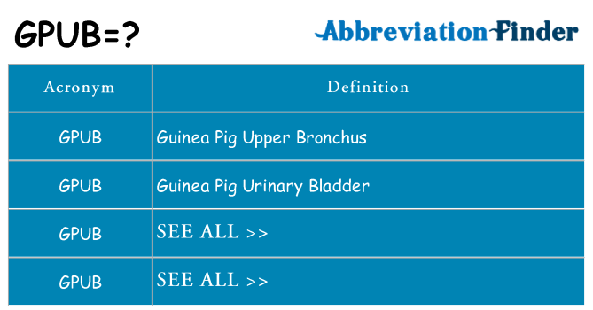 What does gpub stand for