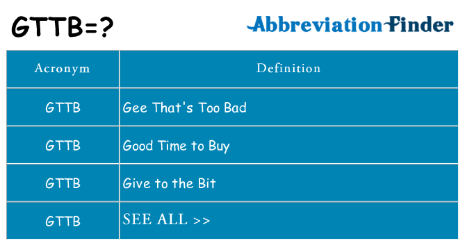What does gttb stand for