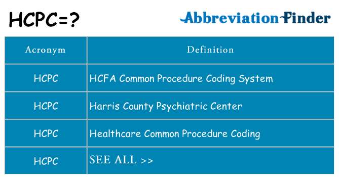 What does hcpc stand for