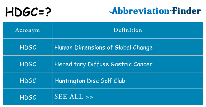 What does hdgc stand for