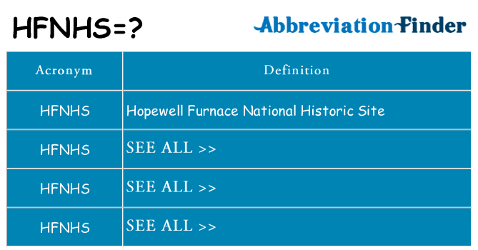 What does hfnhs stand for