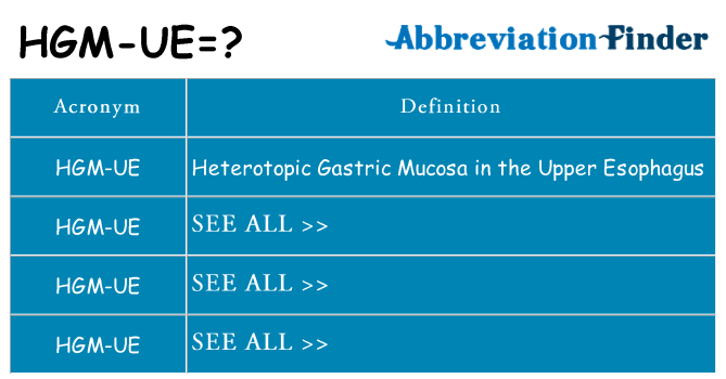 What does hgm-ue stand for