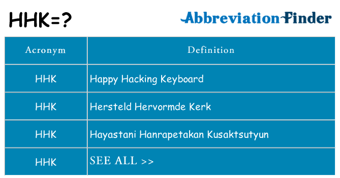 What does hhk stand for