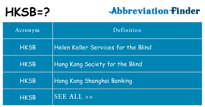 What does hksb stand for