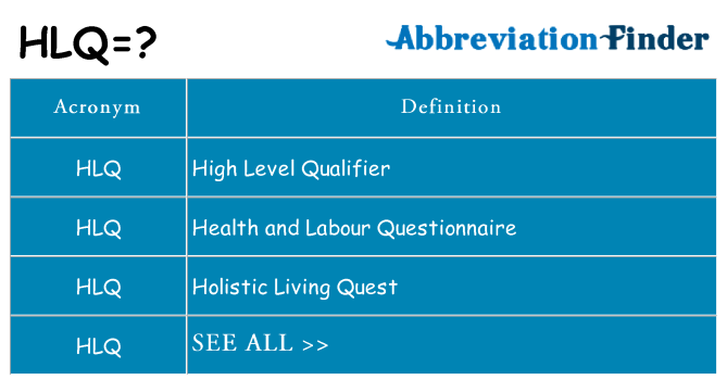 What does hlq stand for