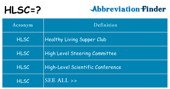 What does hlsc stand for