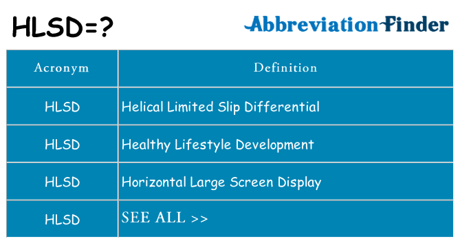 What does hlsd stand for