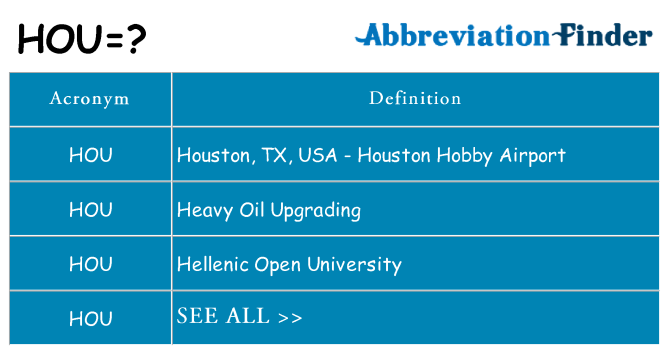 What does hou stand for