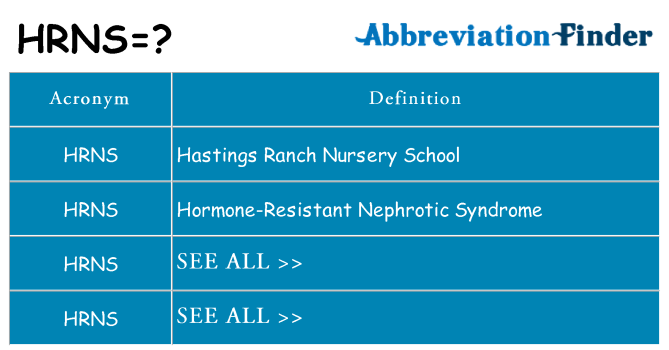 What does hrns stand for