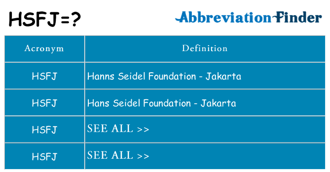 What does hsfj stand for