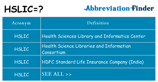 What does hslic stand for