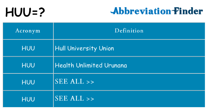 What does huu stand for