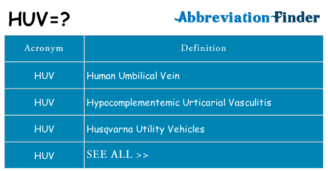 What does huv stand for