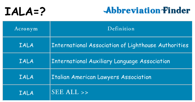 What does iala stand for