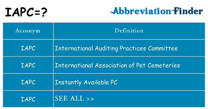What does iapc stand for