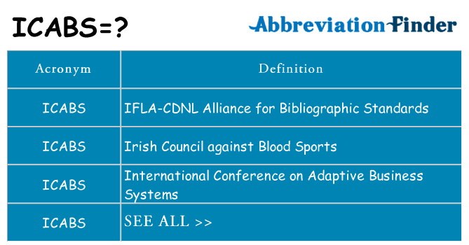 What does icabs stand for