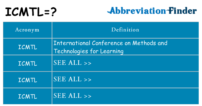What does icmtl stand for