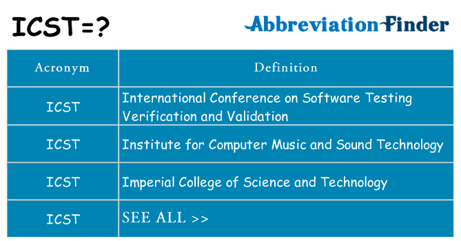 What does icst stand for