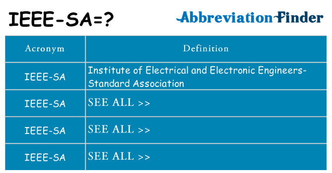 What does ieee-sa stand for