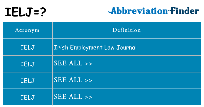 What does ielj stand for