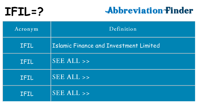 What does ifil stand for